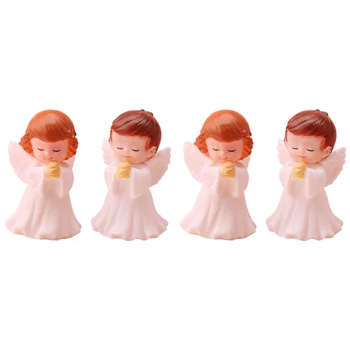 Статуетка молящегося Ангел, Малки фигурки Ангелочка, детски душ, торта, украса за работния плот, украса за дома