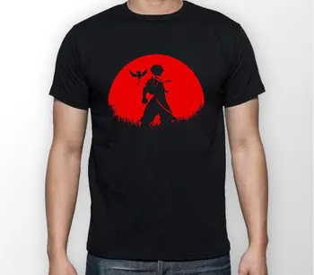 Тениска унисекс от аниме Fairy Tail Natsu Dragneel Red Moon, тениски всички размери с дълъг ръкав
