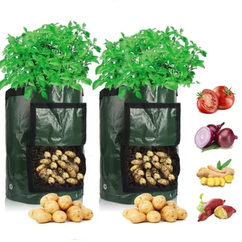 Чанта за отглеждане на картофи Найлонова чанта за отглеждане на зеленчуков лук с дръжка Сгъсти чанта за отглеждане на градински моркови Таро Фъстъци