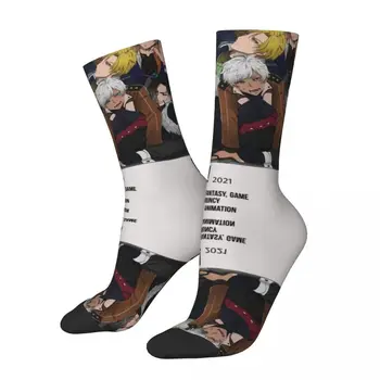 Чорапи All Seasons Crew Чорапи Obey Me, Ежедневни дълги чорапи в стил харадзюку в стил хип-хоп, Аксесоари за мъже и жени, Коледни подаръци